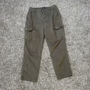 Kuhl Women’s Green Pants Cargo Pockets, Hiking Outdoor Straight Leg Light Size 4
